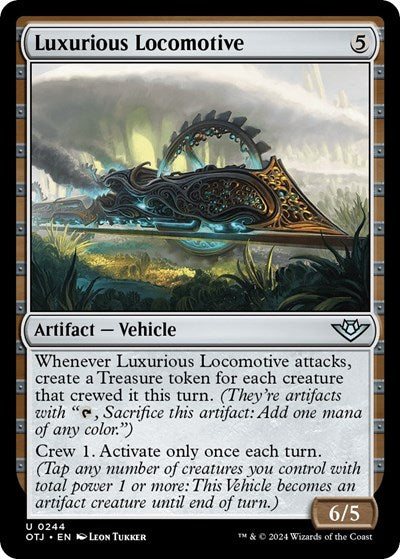 2024 Magic: The Gathering: Outlaws of Thunder Junction (OTJ) - Luxurious Locomotive (#244, Uncommon) (, Near Mint)