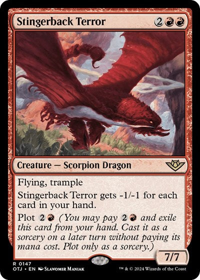 2024 Magic: The Gathering: Outlaws of Thunder Junction (OTJ) - Stingerback Terror (#147, Rare) (, Near Mint)