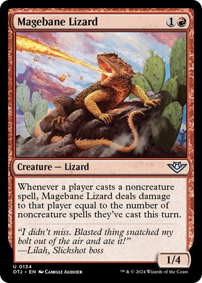 2024 Magic: The Gathering: Outlaws of Thunder Junction (OTJ) - Magebane Lizard (#134, Uncommon)