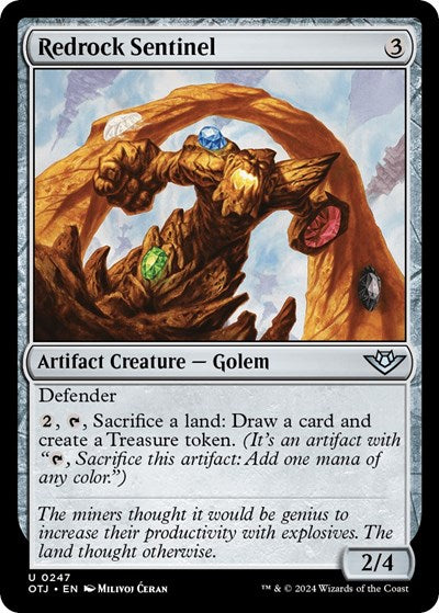 2024 Magic: The Gathering: Outlaws of Thunder Junction (OTJ) - Redrock Sentinel (#247, Uncommon) (, Near Mint)