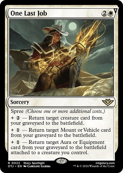 2024 Magic: The Gathering: Outlaws of Thunder Junction (OTJ) - One Last Job (#22, Rare) (, Near Mint)