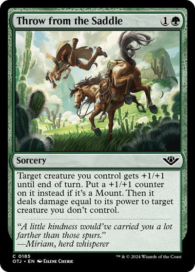 2024 Magic: The Gathering: Outlaws of Thunder Junction (OTJ) - Throw from the Saddle (#185, Common) (, Near Mint)