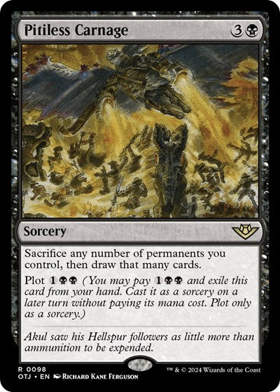 2024 Magic: The Gathering: Outlaws of Thunder Junction (OTJ) - Pitiless Carnage (#98, Rare) (, Near Mint)