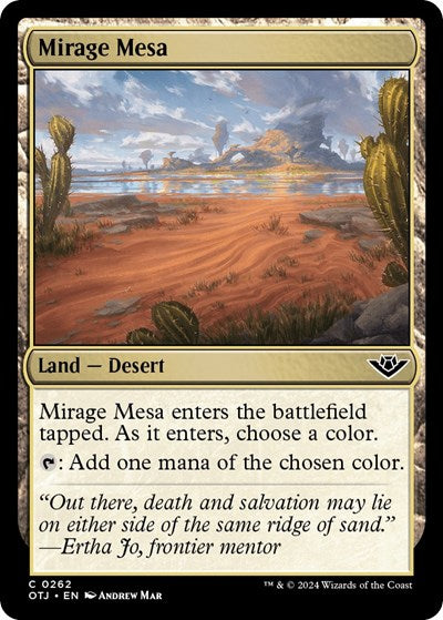 2024 Magic: The Gathering: Outlaws of Thunder Junction (OTJ) - Mirage Mesa (#262, Common)