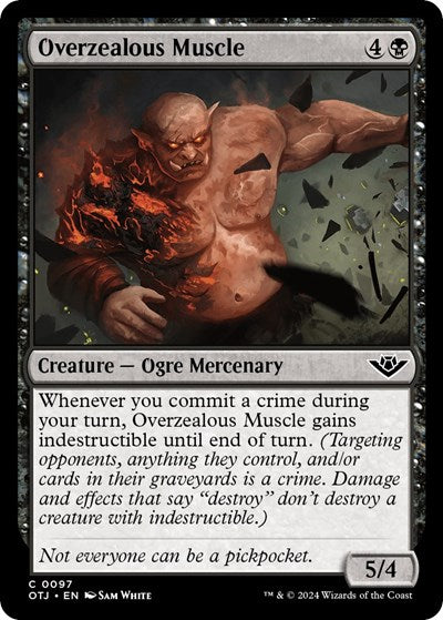 2024 Magic: The Gathering: Outlaws of Thunder Junction (OTJ) - Overzealous Muscle (#97, Common) (, Near Mint)
