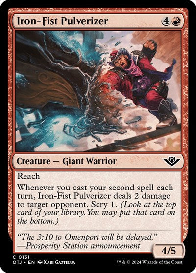 2024 Magic: The Gathering: Outlaws of Thunder Junction (OTJ) - Iron Fist Pulverizer (#131, Common)