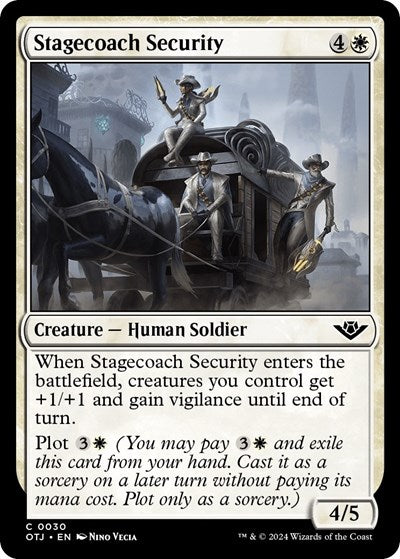 2024 Magic: The Gathering: Outlaws of Thunder Junction (OTJ) - Stagecoach Security (#30, Common) (, Near Mint)