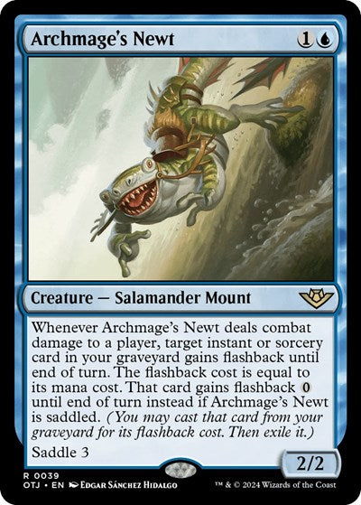 2024 Magic: The Gathering: Outlaws of Thunder Junction (OTJ) - Archmages Newt (#39, Rare) (, Near Mint)