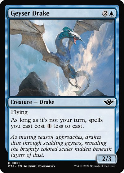 2024 Magic: The Gathering: Outlaws of Thunder Junction (OTJ) - Geyser Drake (#51, Common)