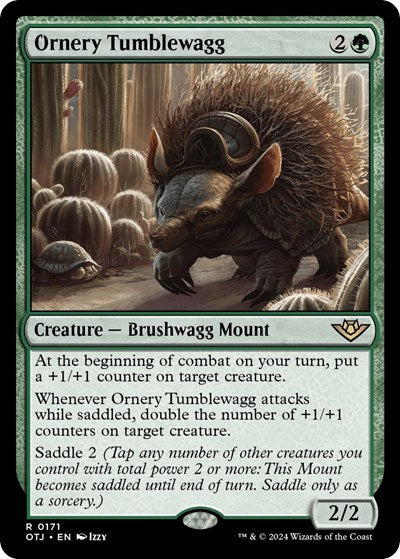 2024 Magic: The Gathering: Outlaws of Thunder Junction (OTJ) - Ornery Tumblewagg (#171, Rare) (, Near Mint)