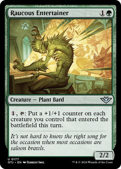 2024 Magic: The Gathering: Outlaws of Thunder Junction (OTJ) - Raucous Entertainer (#177, Uncommon)