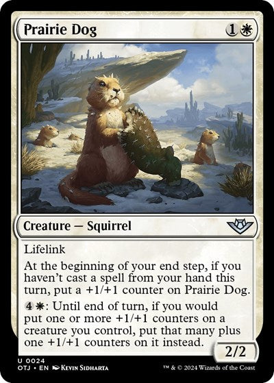 2024 Magic: The Gathering: Outlaws of Thunder Junction (OTJ) - Prairie Dog (#24, Uncommon) (, Near Mint)
