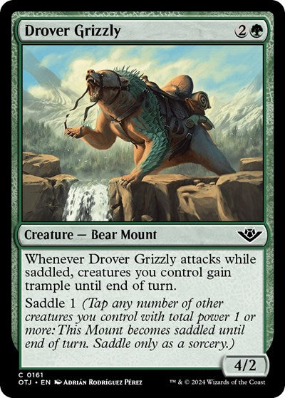 2024 Magic: The Gathering: Outlaws of Thunder Junction (OTJ) - Drover Grizzly (#161, Common) (Foil, Near Mint)