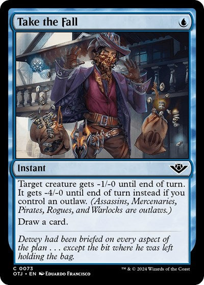 2024 Magic: The Gathering: Outlaws of Thunder Junction (OTJ) - Take the Fall (#73, Common)