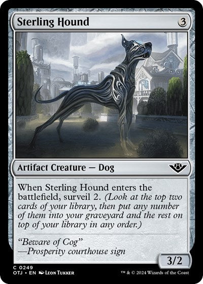 2024 Magic: The Gathering: Outlaws of Thunder Junction (OTJ) - Sterling Hound (#249, Common)