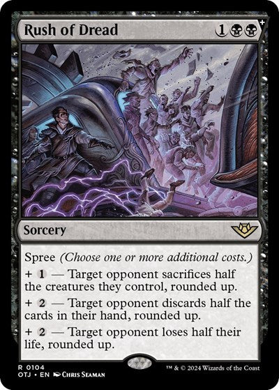 2024 Magic: The Gathering: Outlaws of Thunder Junction (OTJ) - Rush of Dread (#104, Rare) (, Near Mint)