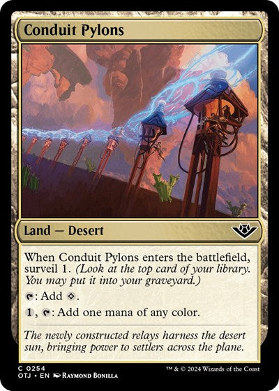 2024 Magic: The Gathering: Outlaws of Thunder Junction (OTJ) - Conduit Pylons (#254, Common)