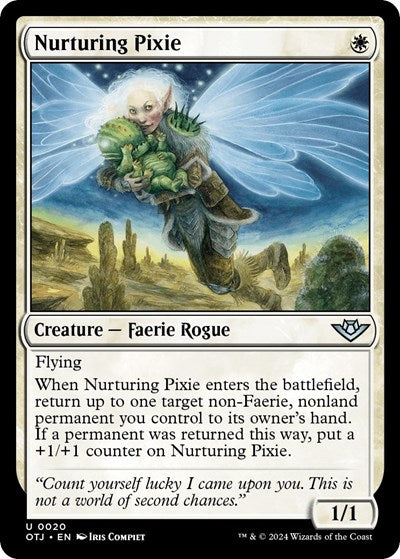 2024 Magic: The Gathering: Outlaws of Thunder Junction (OTJ) - Nurturing Pixie (#20, Uncommon) (, Near Mint)