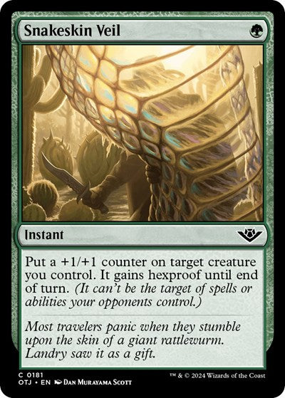 2024 Magic: The Gathering: Outlaws of Thunder Junction (OTJ) - Snakeskin Veil (#181, Common)