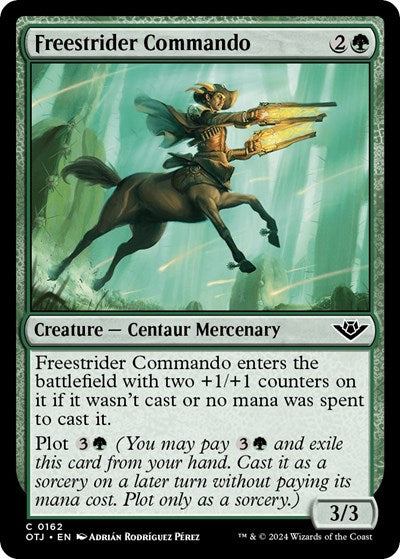 2024 Magic: The Gathering: Outlaws of Thunder Junction (OTJ) - Freestrider Commando (#162, Common) (, Near Mint)