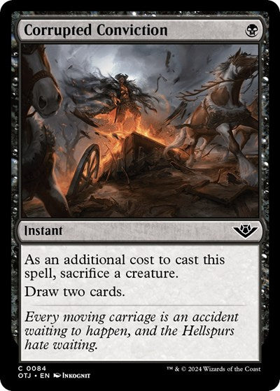 2024 Magic: The Gathering: Outlaws of Thunder Junction (OTJ) - Corrupted Conviction (#84, Common)