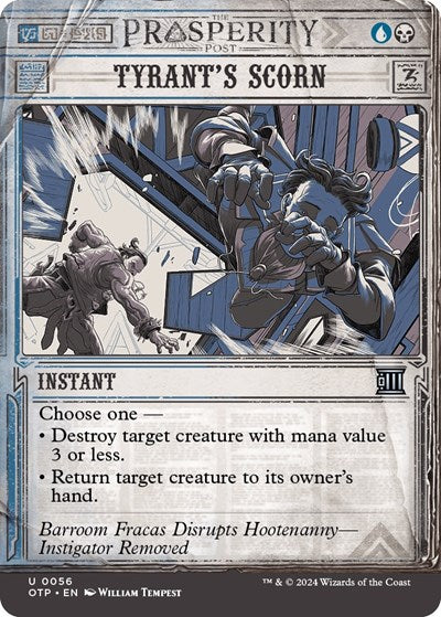 2024 Magic: The Gathering: Outlaws of Thunder Junction: Breaking News (OTP) - Tyrants Scorn (#56, Uncommon) (, Near Mint)