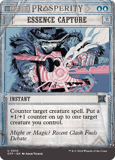 2024 Magic: The Gathering: Outlaws of Thunder Junction: Breaking News (OTP) - Essence Capture (#10, Uncommon) (, Near Mint)