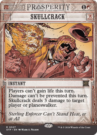 2024 Magic: The Gathering: Outlaws of Thunder Junction: Breaking News (OTP) - Skullcrack (#27, Rare)