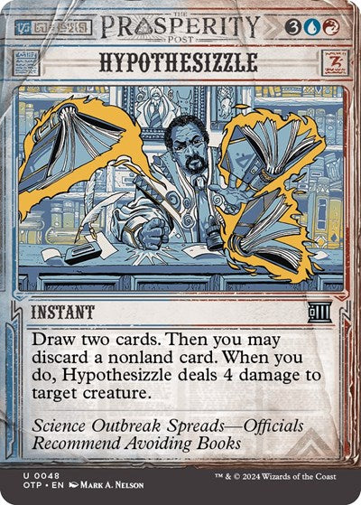 2024 Magic: The Gathering: Outlaws of Thunder Junction: Breaking News (OTP) - Hypothesizzle (#48, Uncommon) (, Near Mint)
