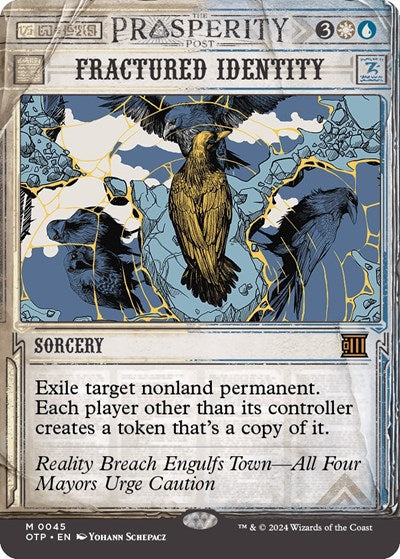 2024 Magic: The Gathering: Outlaws of Thunder Junction: Breaking News (OTP) - Fractured Identity (#45, Mythic Rare) (, Near Mint)