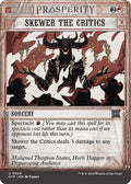 2024 Magic: The Gathering: Outlaws of Thunder Junction: Breaking News (OTP) - Skewer the Critics (#26, Uncommon)