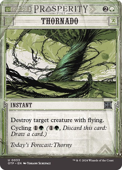 2024 Magic: The Gathering: Outlaws of Thunder Junction: Breaking News (OTP) - Thornado (#33, Uncommon) (, Near Mint)