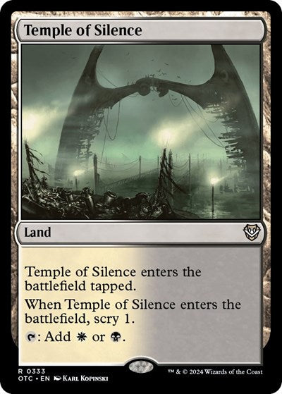 2024 Magic: The Gathering: Commander: Outlaws of Thunder Junction (OTC) - Temple of Silence (#333, Rare) (, Near Mint)