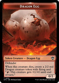 2024 Magic: The Gathering: Commander: Outlaws of Thunder Junction (OTC) - Dragon Egg Dragon Double Sided Token (#12 // 11, T) (, Near Mint)