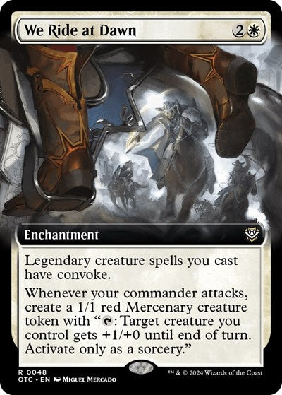 2024 Magic: The Gathering: Commander: Outlaws of Thunder Junction (OTC) - We Ride at Dawn Extended Art (#48, Rare) (, Lightly Played)