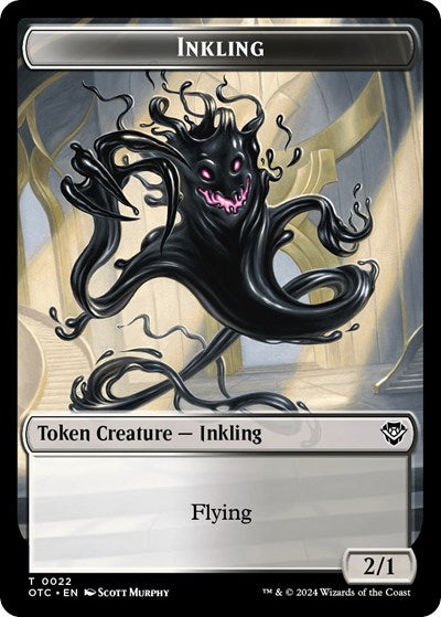 2024 Magic: The Gathering: Commander: Outlaws of Thunder Junction (OTC) - Inkling Treasure Double Sided Token (#22 // 18, T) (, Near Mint)