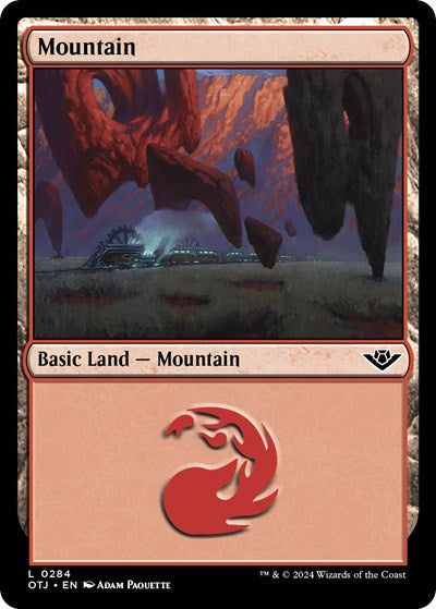 2024 Magic: The Gathering: Outlaws of Thunder Junction (OTJ) - Mountain 0284 (#284, Land) (, Near Mint)