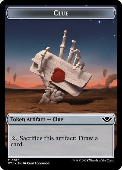 2024 Magic: The Gathering: Outlaws of Thunder Junction (OTJ) - Clue Token (#16, T) (, Near Mint)