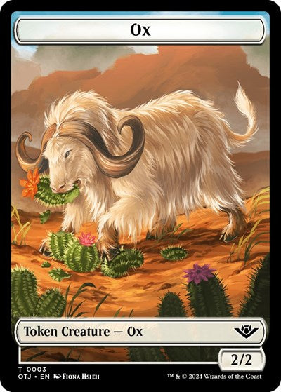 2024 Magic: The Gathering: Outlaws of Thunder Junction (OTJ) - Ox Token (#3, T) (, Near Mint)