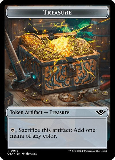 2024 Magic: The Gathering: Outlaws of Thunder Junction (OTJ) - Treasure Token (#18, T) (, Near Mint)