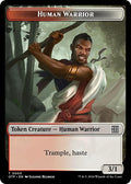 2024 Magic: The Gathering: Outlaws of Thunder Junction: Breaking News (OTP) - Human Warrior Token (#3, T) (, Near Mint)