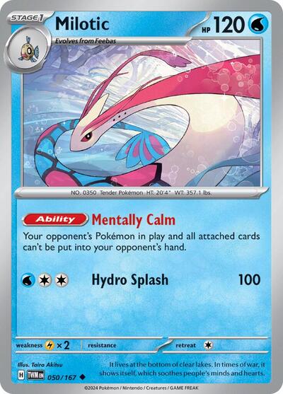 2024 Pokemon: SV06: Twilight Masquerade (TWM) - Milotic (#050/167, Uncommon) (, Near Mint)