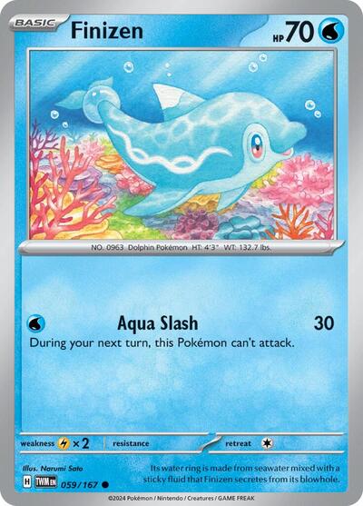 2024 Pokemon: SV06: Twilight Masquerade (TWM) - Finizen (#059/167, Common) (, Near Mint)
