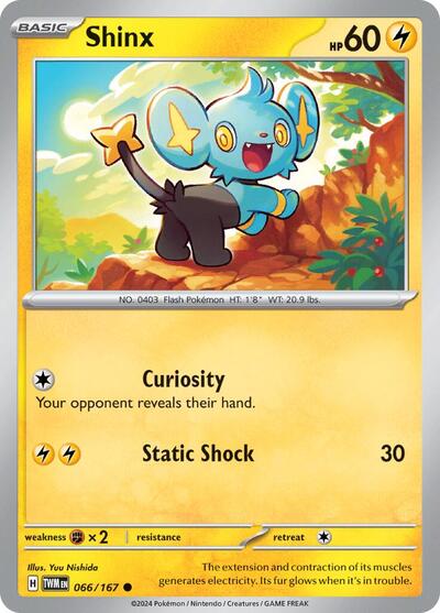 2024 Pokemon: SV06: Twilight Masquerade (TWM) - Shinx (#066/167, Common) (, Near Mint)
