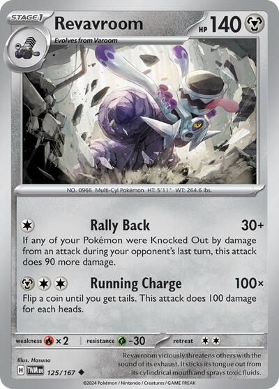 2024 Pokemon: SV06: Twilight Masquerade (TWM) - Revavroom (#125/167, Uncommon) (, Near Mint)