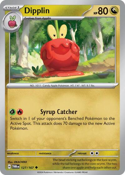 2024 Pokemon: SV06: Twilight Masquerade (TWM) - Dipplin 127 167 (#127/167, Uncommon) (, Near Mint)