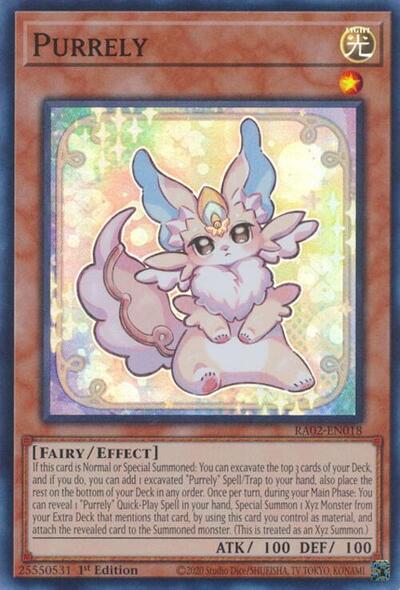 2024 YuGiOh: 25th Anniversary Rarity Collection II (RA02) - Purrely (#RA02-EN018, Super Rare) (1st Edition, Near Mint)