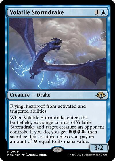 2024 Magic: The Gathering: Modern Horizons 3 (MH3) - Volatile Stormdrake (#79, Rare) (, Near Mint)