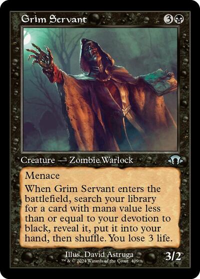 2024 Magic: The Gathering: Modern Horizons 3 (MH3) - Grim Servant Retro Frame (#409, Uncommon) (Foil, Near Mint)