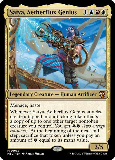 2024 Magic: The Gathering: Commander: Modern Horizons 3 (M3C) - Satya Aetherflux Genius (#3, Mythic Rare)